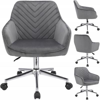 Napoli Gray Armchair On A Silver Base