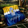 Leicester Football Club Crest Throws Blanket Flannel Blankets Plush for Couch Bed Gifts for Men Women Travel Picnic Blanket Christmas Fan Gifts