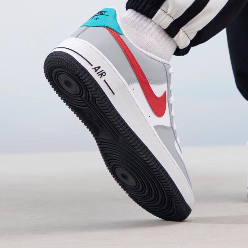 Nike Air Force 1 LE GS Grigio Rosso Blu Scarpe da Ginnastica Bambino Bianco Rosso Università HF0743-161