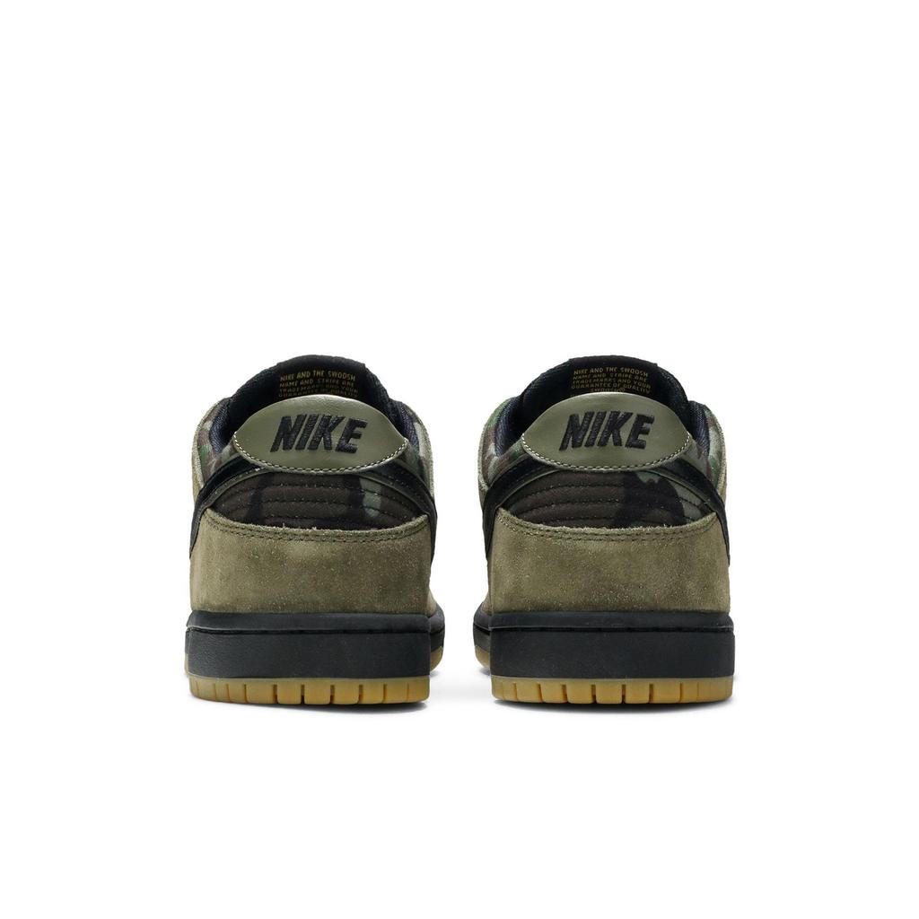 Nike Zoom Dunk Low Pro SB 'Camo' (Unisex) Medium Olive / Black Skate Shoes 854866 209