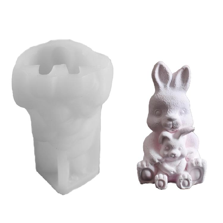 

Realistic Animal Silicone Candle Mould for Detailed Bear and Rabbits Figures Suitable for Home Decoration and Gift