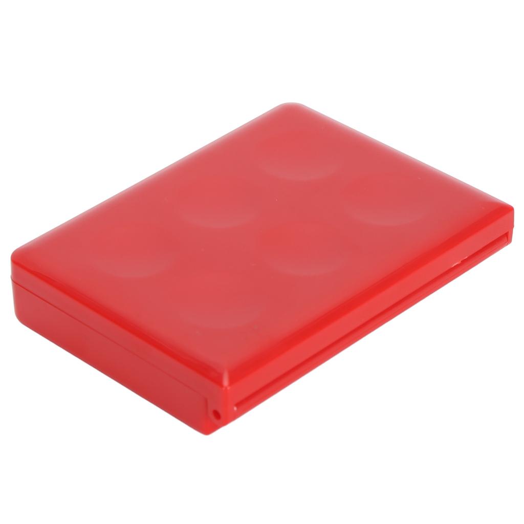 2pcs Empty Watercolor Box Paint Storage Palettes Box Portable Plastic Painting Pigment Box For Acrylics Lipsticks Red