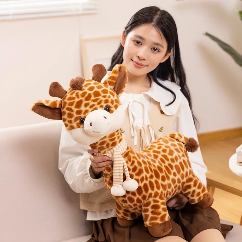 Lifelike Giraffe Stuffed Animals Scarf Giraffe Plush Toy Plushie Toy Gift For Kid Girlfriend Birthday Boy Christmas Gift