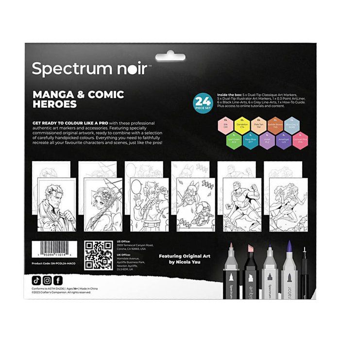 Hobbyset Illustratie Manga en Stripboekhelden Kleurset