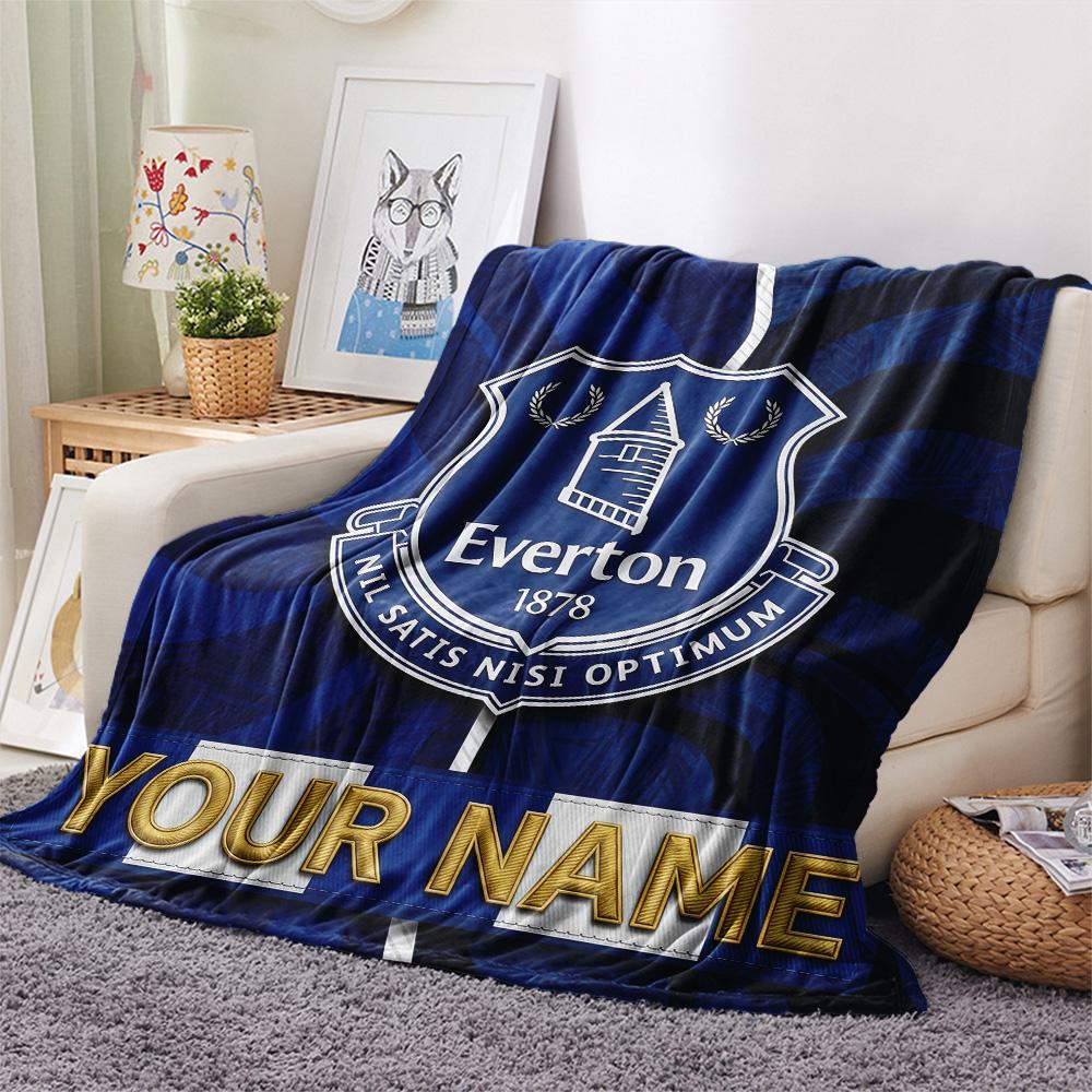 Custom Name Everton2 Flannel Blanket, High quality Comfortable for All Seasons, Home Decor, Warmth and Comfort
