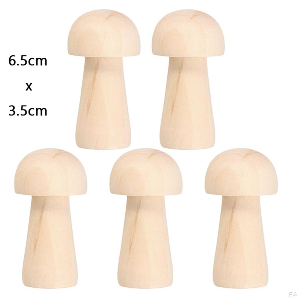 10 Pack Unfinished en Peg Doll Shape Dolls Decoration,