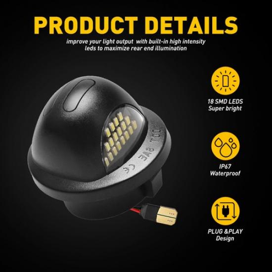 Fit 1990-2014 F250 F150 Light Ford F350 License LED Plate Assembly Tail Lamp 2PC