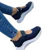 Spring and Autumn Casual Sports Single Shoes Women's Flat Bottom Thick Bottom Velcro Solid Color Flying Weaving