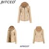BITCED Hooded Leather Jacket Two-Piece Set with Detachable Lining Plus Size Leather Jacket for Women Spring/Autumn Outerwear