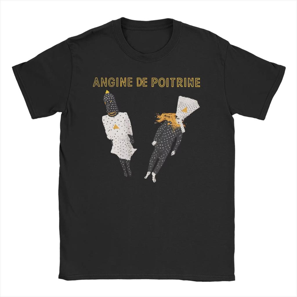 Printed Angine De Poitrine Rock Band T Shirt For Unisex  Summer  Cotton Tshirts Short Sleeve Clothes