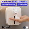 Automatic Foam Soap Dispenser with Temperature Digital Display Rechargeable Infrared Sensor Touchless Pump 3W