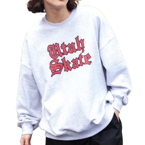 WEGO Heavyweight Old English Pullover Long Sleeve Size Gray Sonata Top, Unisex, Men's, M,