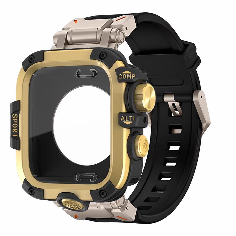Strap/Metal case for Apple Watch Ultra 2 1 Rubber Loop Band 49mm Silicone Bracelet for IWatch Series 10 9 8 7 45mm 6 5 4 Se 44mm