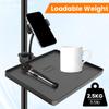 Xuzimaoyi Microphone Stand Tray Adjustable Clip Heavy-duty Phone Holder for Live Studio Karaoke Stage Podcast Recording MicroTray
