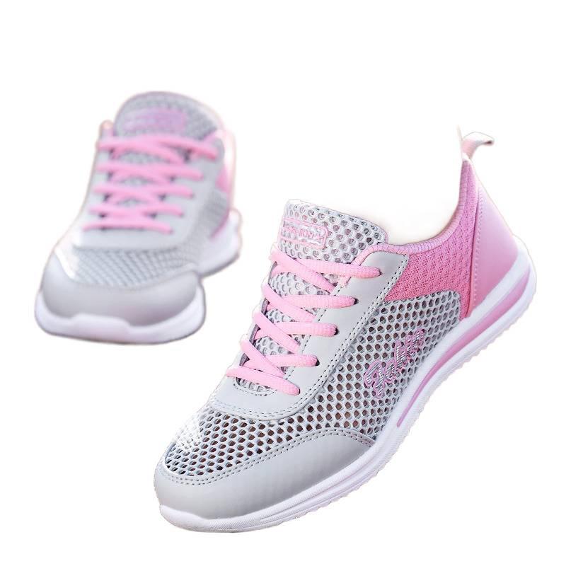 Summer new mesh breathable sneakers soft-soled casual running shoes lightweight mesh shoes tide