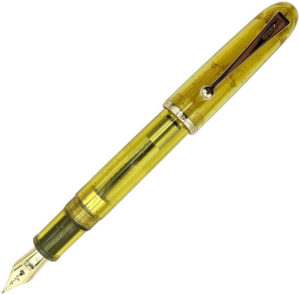 Gullor Acrylic Fountain Heartbeat Transparent Medium Nib Pen, Tip, Yellow, (0.7mm)