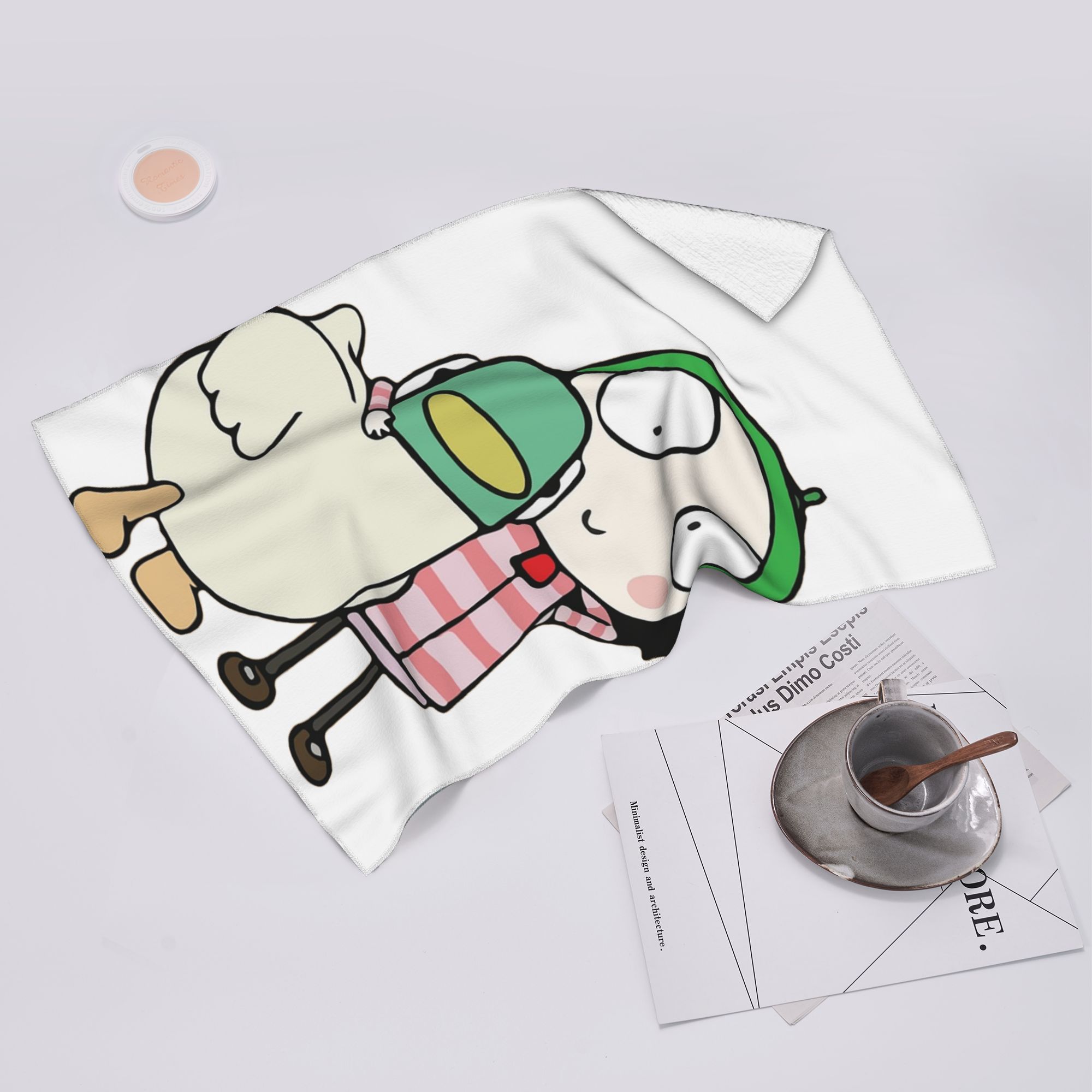 Lang Pattong White Sarah And Duck Having Fun Soft Face Towel Quick Dry Pool Bath Cotton Towels Breathable