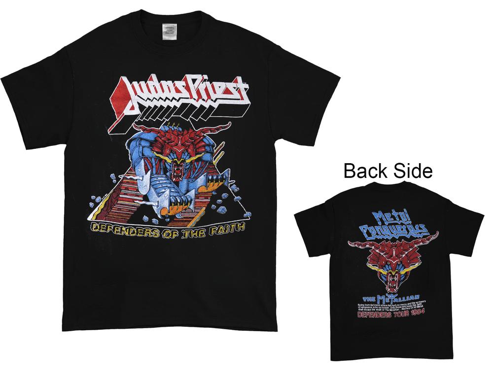 

Черная двусторонняя футболка унисекс Judas Priest Defenders Of The Faith Tour 1984 года