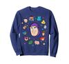 Disney Pixar Toy Story Buzz Lightyear Großes Gesicht Collage Sweatshirt
