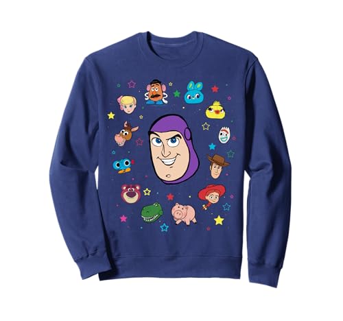 Disney Pixar Toy Story Buzz Lightyear Big Face Collage Sweatshirt