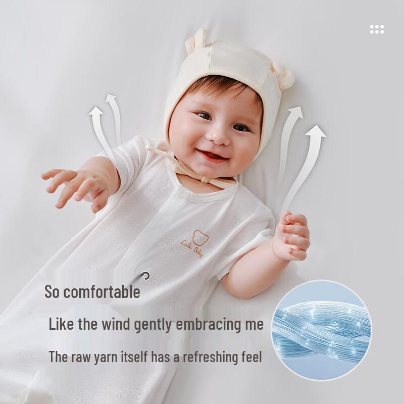 Labby Baby Summer Mesh Short Sleeve Romper Sleepsuit