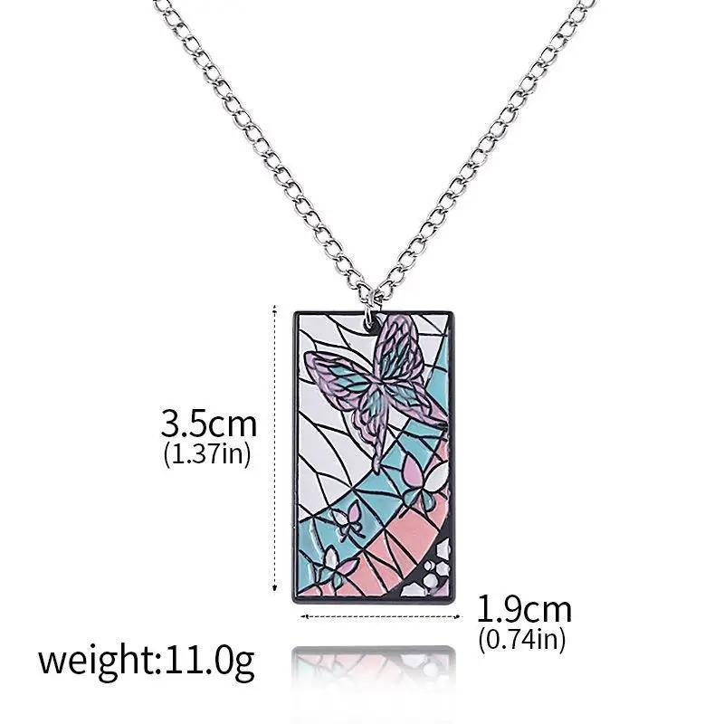 Demon Slayer Anime Pendant Necklace Tanjiro Hashira Metal Drip Oil Cartoon Accessory Cross Border Jewelry Supply