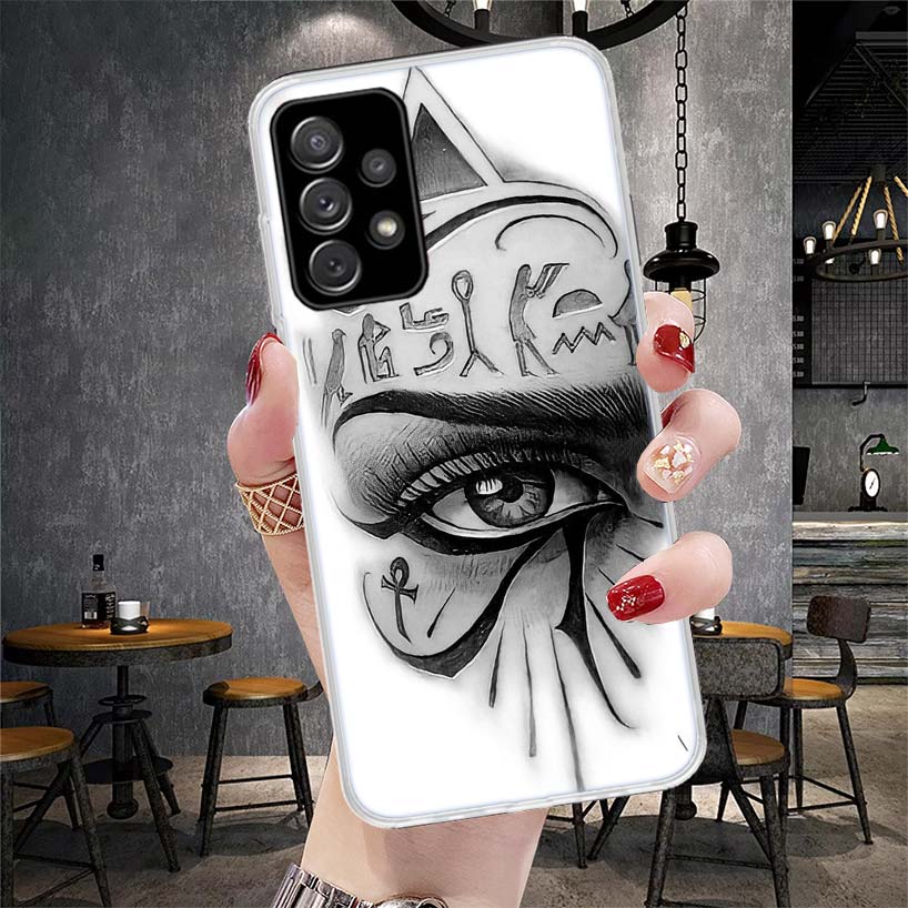 Sacred Eye of Horus Egypt Fresco Phone Case For Samsung Galaxy A13 A14 A15 A16 A17 A53 A54 A55 A56 A57 A33 A34 A35 A36 A37 A23 A