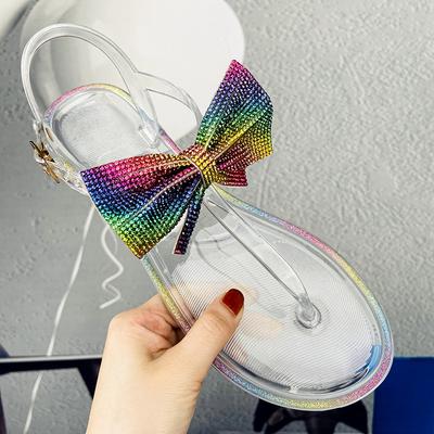 Sandals Diamond Butterfly Jelly Fashion Sandals Pvc Women Waterproof And Wear-Resistant