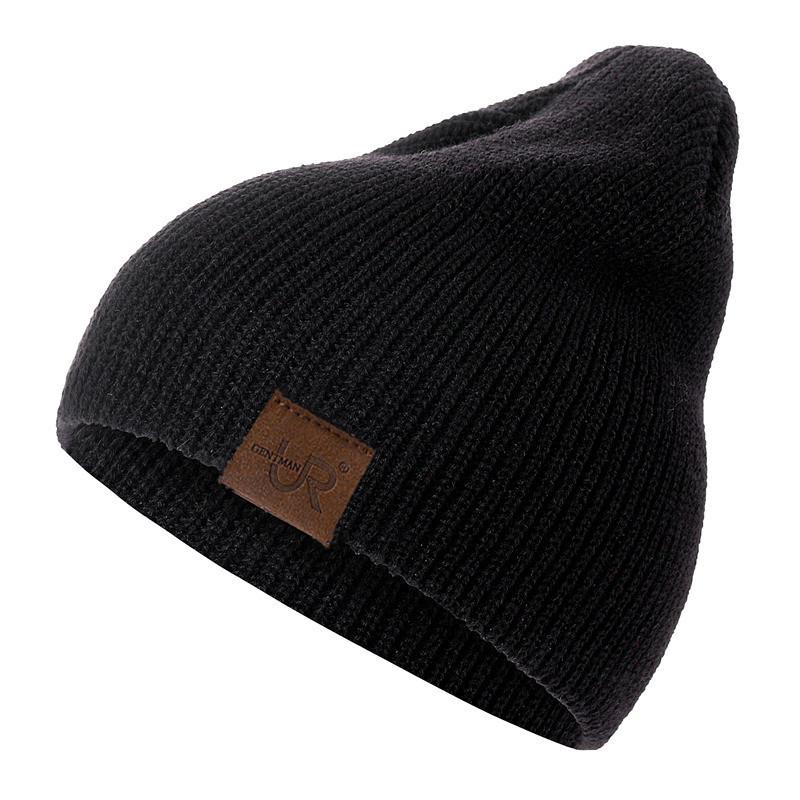 Hat Pu 1 Letter Pcs Casual Beanies Warm Winter Beanie Hats For Men Women Outdoor Stylish Solid Color Knitted Hat