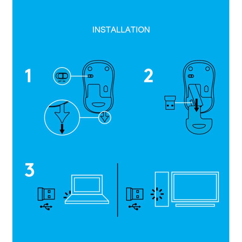 Logitech M220 kabellose Maus, leise Maus mit 2,4 GHz, hochwertige optische, ergonomische PC-Gaming-Maus