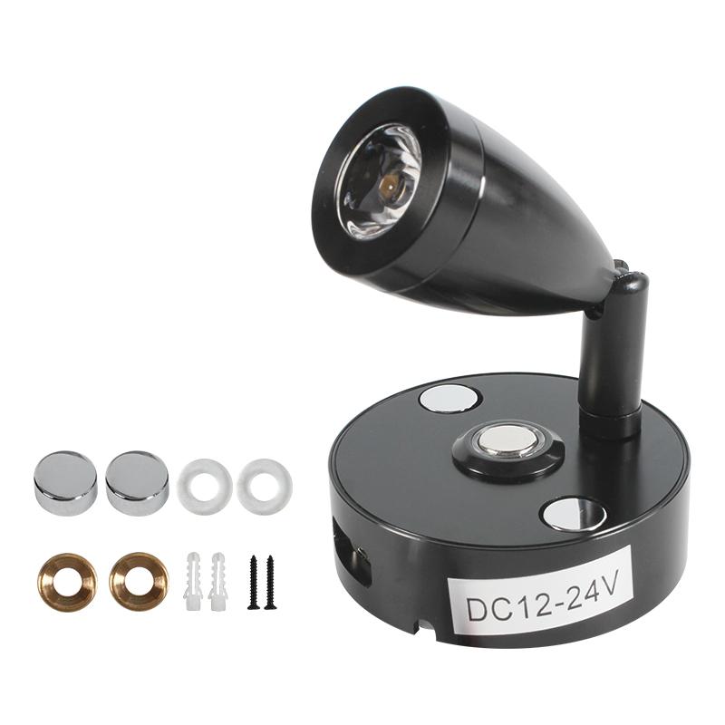 IRV DC12V 24V USB Touch Switch Small Spotlight With Warm Light 2W RV LED Reading Lamp For RV Caravan Camper Trailer Yacht