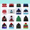 Gorro de Natal Aconchegante de Tricô Acrílico com Luzes LED para Moda de Inverno