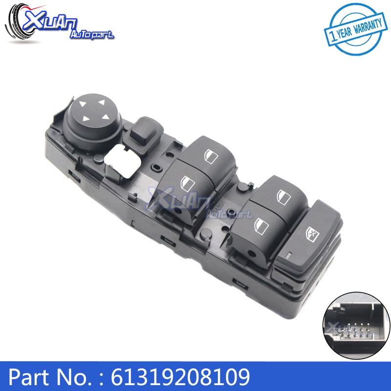 XUAN Electric Power Window Switch Window Button 61319208109 For BMW F20 F30 F31 F36 F45 328i 335i M3 535i 550i M5 X3 X4 X5 X6
