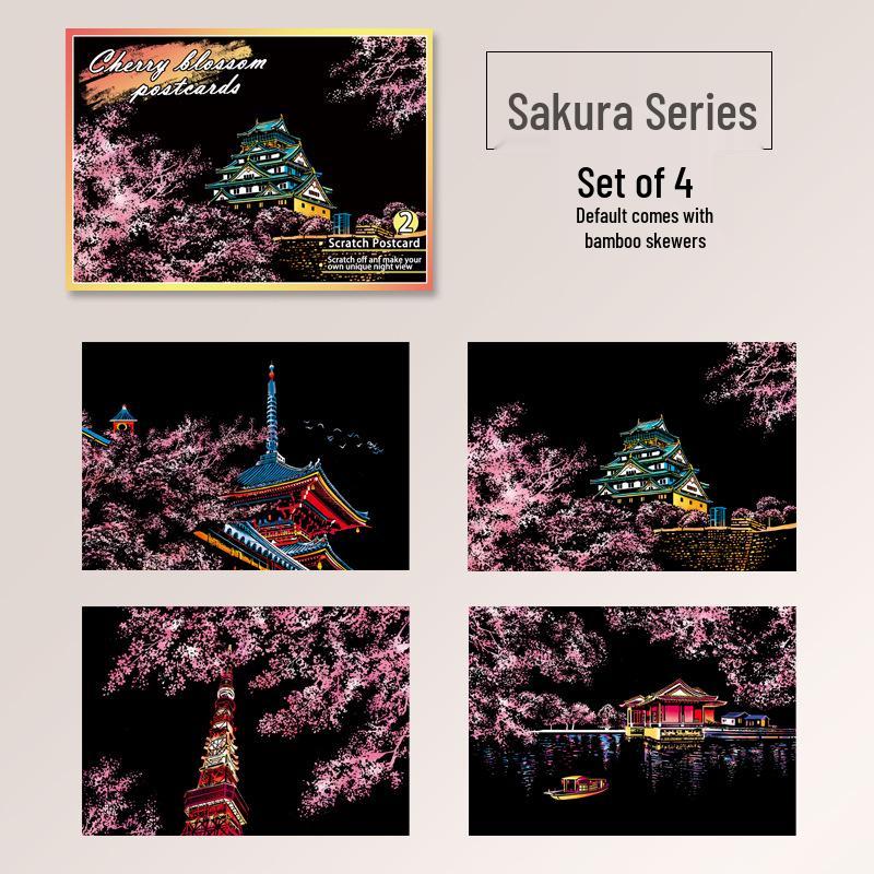 YUELU Colorful City Night Scene Scratch Art - Small Size
