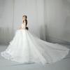 Handgefertigtes Hochzeitskleid für Barbie-Puppenkleidung, Outfits, Prinzessin, Abendparty, Ball, langes Kleid, Brautkleid, 1/6 Puppen-Zubehör