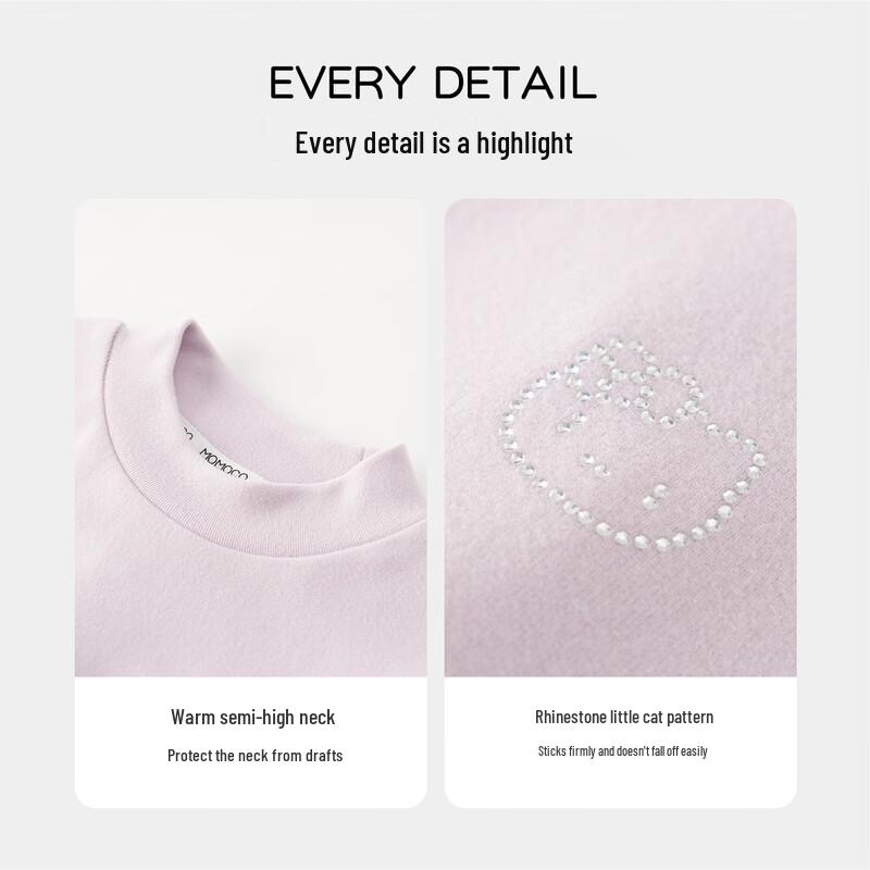 MOMOCO Girls' Sweet Winter Base Layer Top