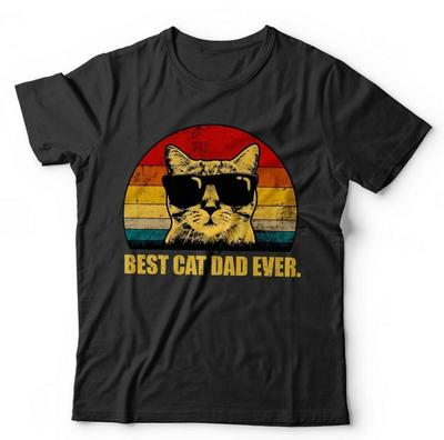 Miglior Papà di Gatti di Sempre Maglietta Unisex Gatti Gattini Regalo di Compleanno Festa del Papà Divertente