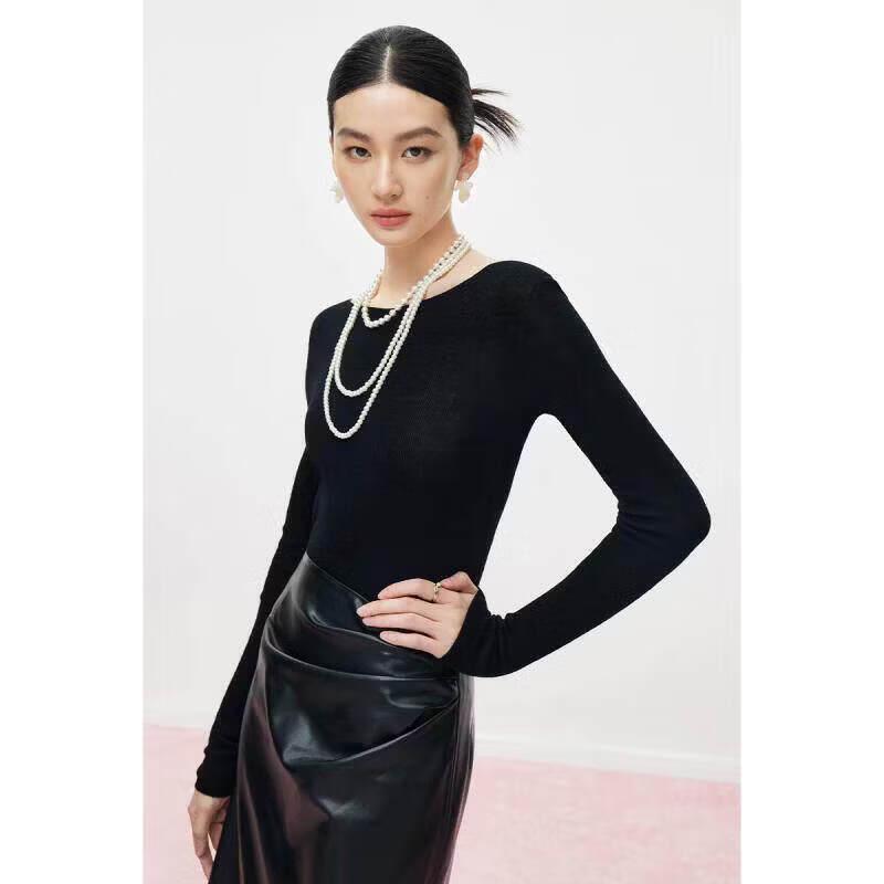Suéter Tricotado de Lã Merino Feminino Mandy Zhang