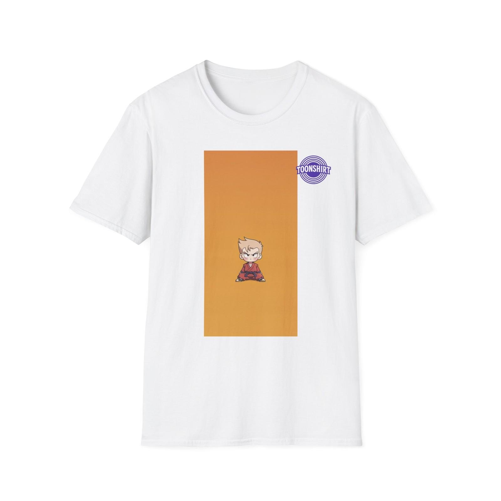 Chibi Martial Artist Cartoon Graphic Tee S разноцветный