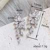Huitan Elegant Bridal Dangle Earrings Color Statement Jewelry Crystalline Cubic Zirconia High End Accessories Women Event Party Event DramaticElegant