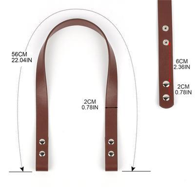 2pcs Lady Shoulder Bag Button Four Button Replacement Strap Button Four Button Bag Belt Detachable PU Leather Handles