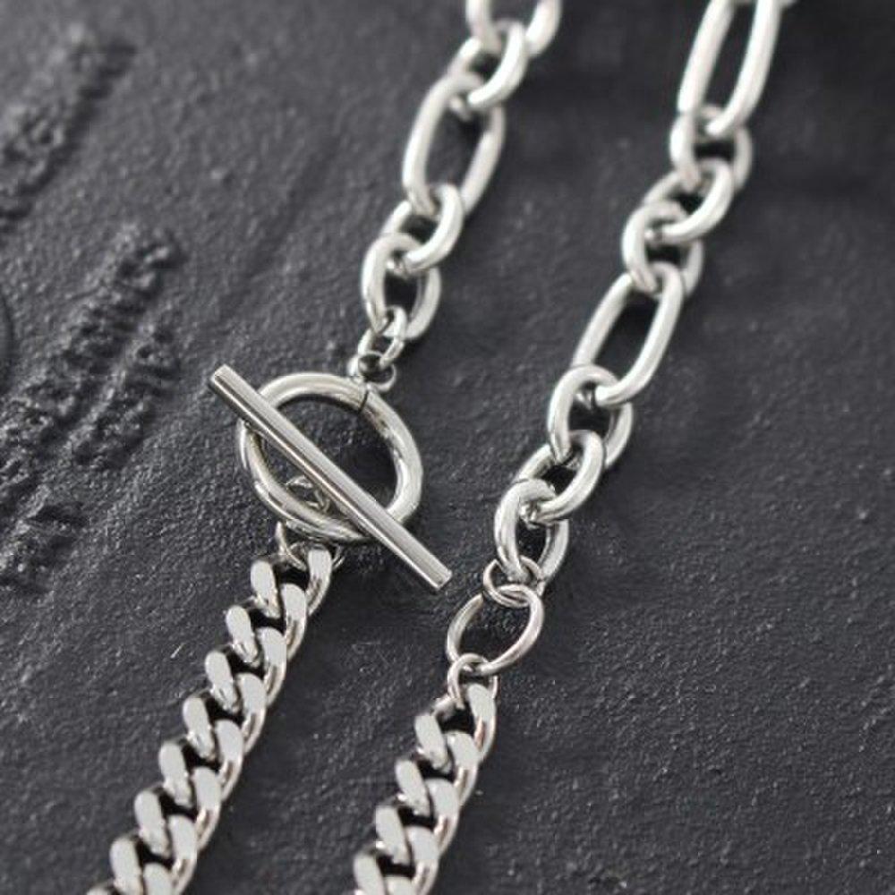 Surgical Steel Unbalanced Chain Necklace Dsmn-012