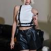 Punk Belt Black Pu Leather Belt Harness Belt for Women Gothic Body Adjustable Waist Belts Dresses Party Accessories