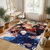 Personalized Crystal Velvet Carpet,Jujutsu Kaisen Custom Printed Name, Plush Area Rug For Home Indoor Decor