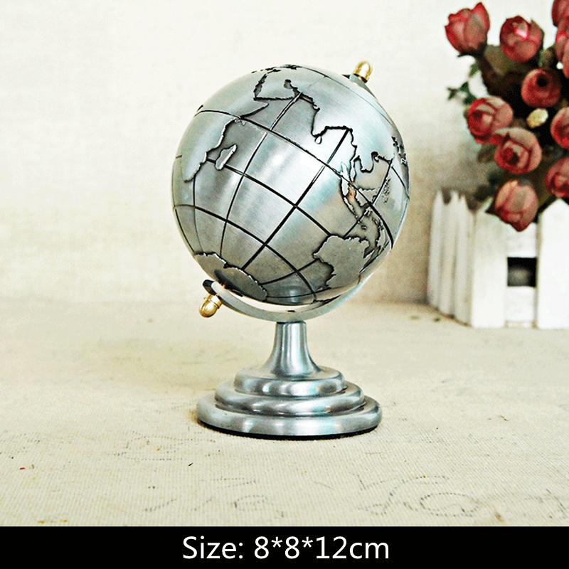

Креативные украшения из цинкового сплава, имитирующие модель Земли, украшения для домашнего офиса, глобусы из железа своими руками, подарки для друзей