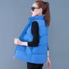 Autumn and Winter Down Cotton Outside Wear Stand-up Collar Vest Padded Horse Jacket Warm Shoulder Sleeveless Jacket Plus Size