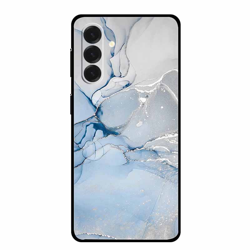 For Samsung Galaxy A17 Cases Marble Painted Black Silicone Back Cover Case for Galaxy A17 5G Protective Shell A17 Texture Bumper