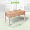 48 X 24 X 30 Wooden Raised Garden Bed for Outdoor Vegetable Flower and Herb Gardening with Included Liner Natural Wood Finish