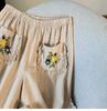 Japanese Mori Girl Embroidered Cotton Linen Wide-Leg Crop Pants - Summer Casual Wear for Women