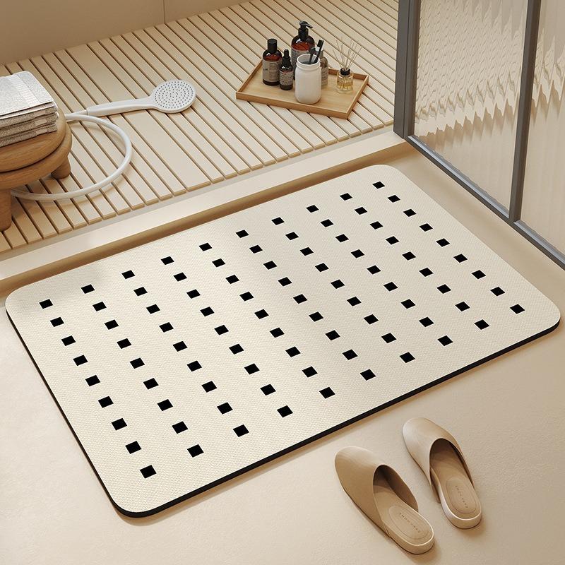 Mata chłonna wodę z ziemi okrzemkowej w stylu francuskim Mata podłogowa do łazienki Mata pod stopy do toalety Mata pod drzwi Wejście Szybkoschnący Antypoślizgowy Dywan